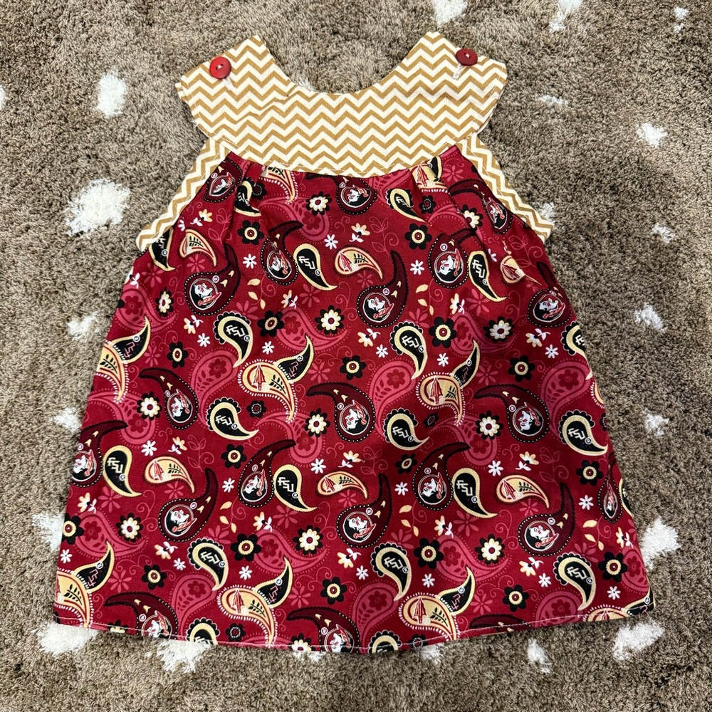 NWT Florida State Seminoles Toddler Dress 18–24M Chevron Game Day Outfit